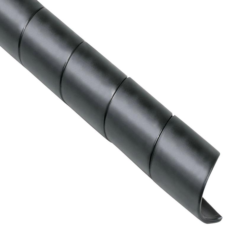 Essentra Components Hr4U-1/4 Spiral Wrap, Polyethylene, Black, 30.48M