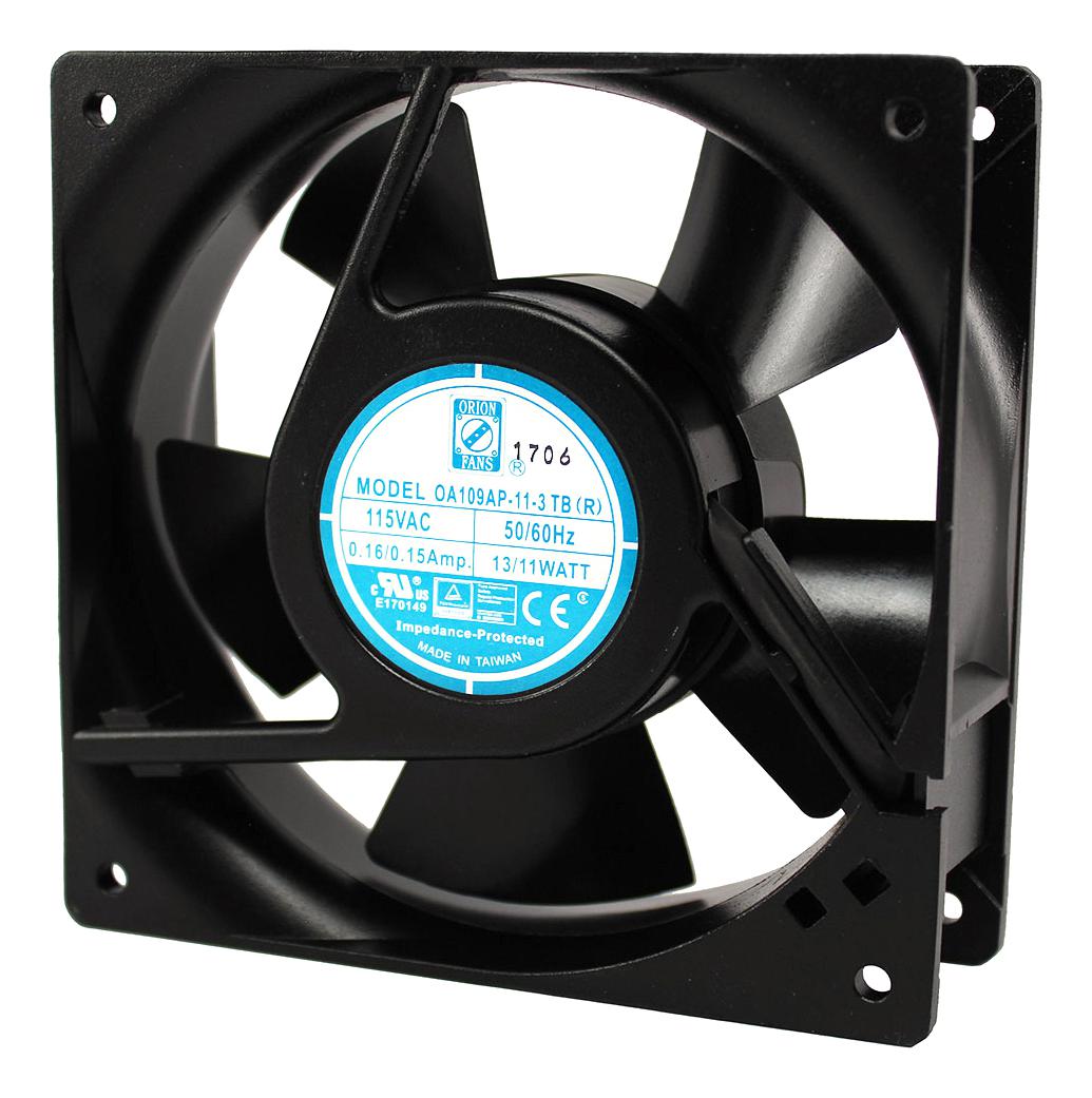 Orion Fans Oa109Ap-11-3Tbr Axial Fan, Ball, 75Cfm, 38Db, 12W, 115V