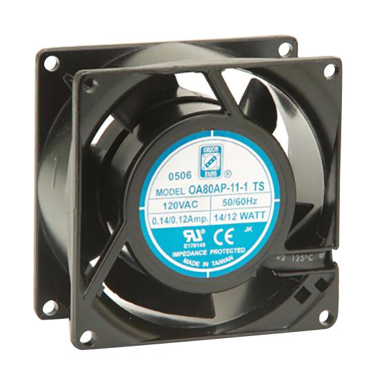 Orion Fans Oa80Ap-11-1Tb Axial Fan, 30Cfm, 36Db, 115Vac, 80X38Mm