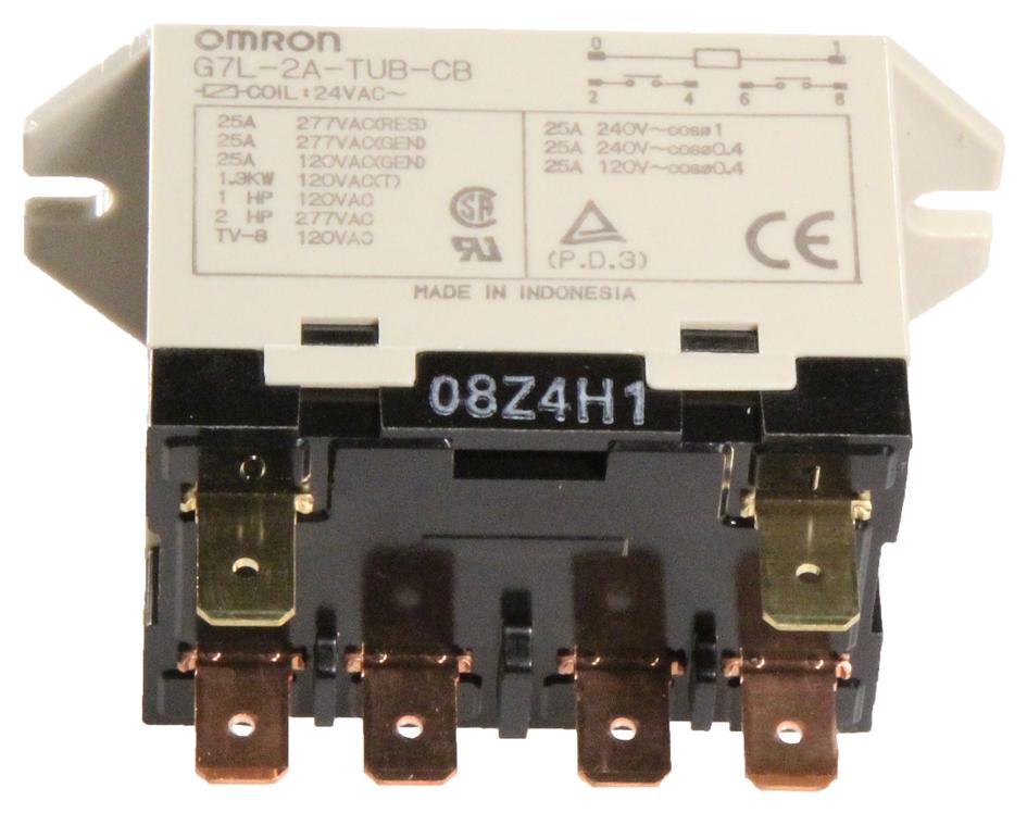 Omron Electronic Components G7L-2A-Tub-Cb-Dc24 Power Relay, Dpst, 25A, 24Vdc, Panel