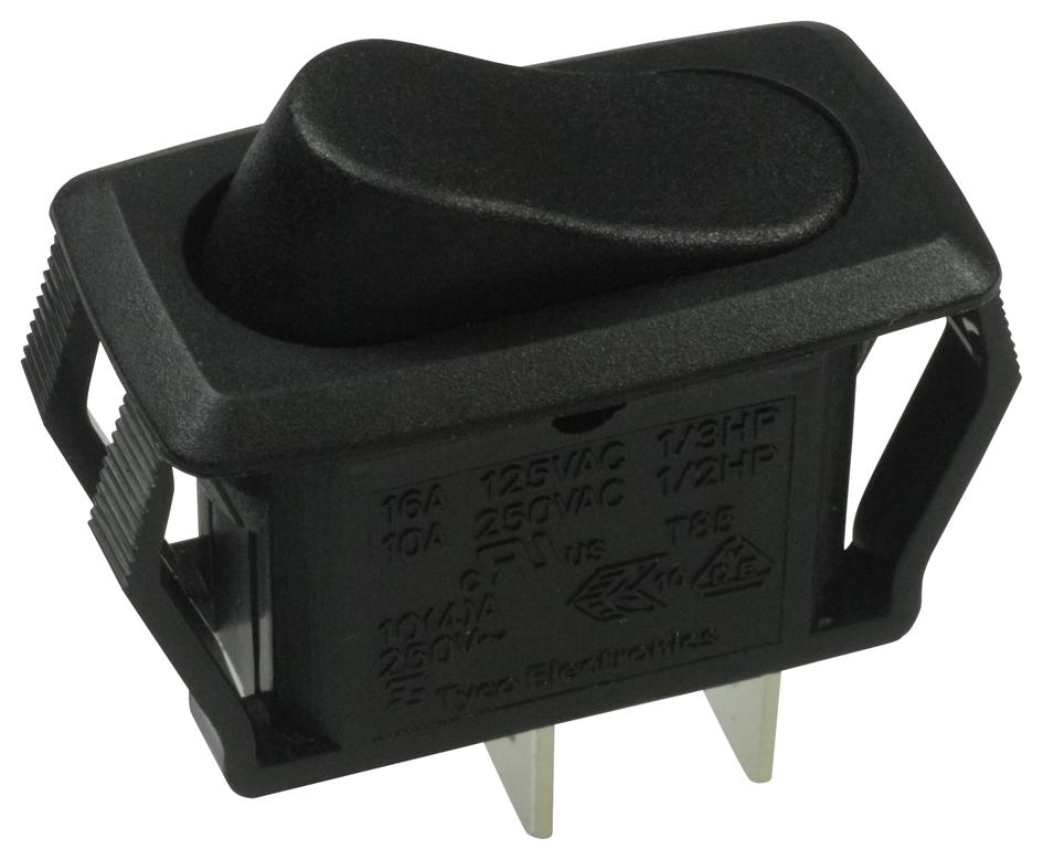 Alcoswitch - Te Connectivity Prbsa1-16F-Bb000 Switch, Rocker, Spst, 16A, 250V, Black