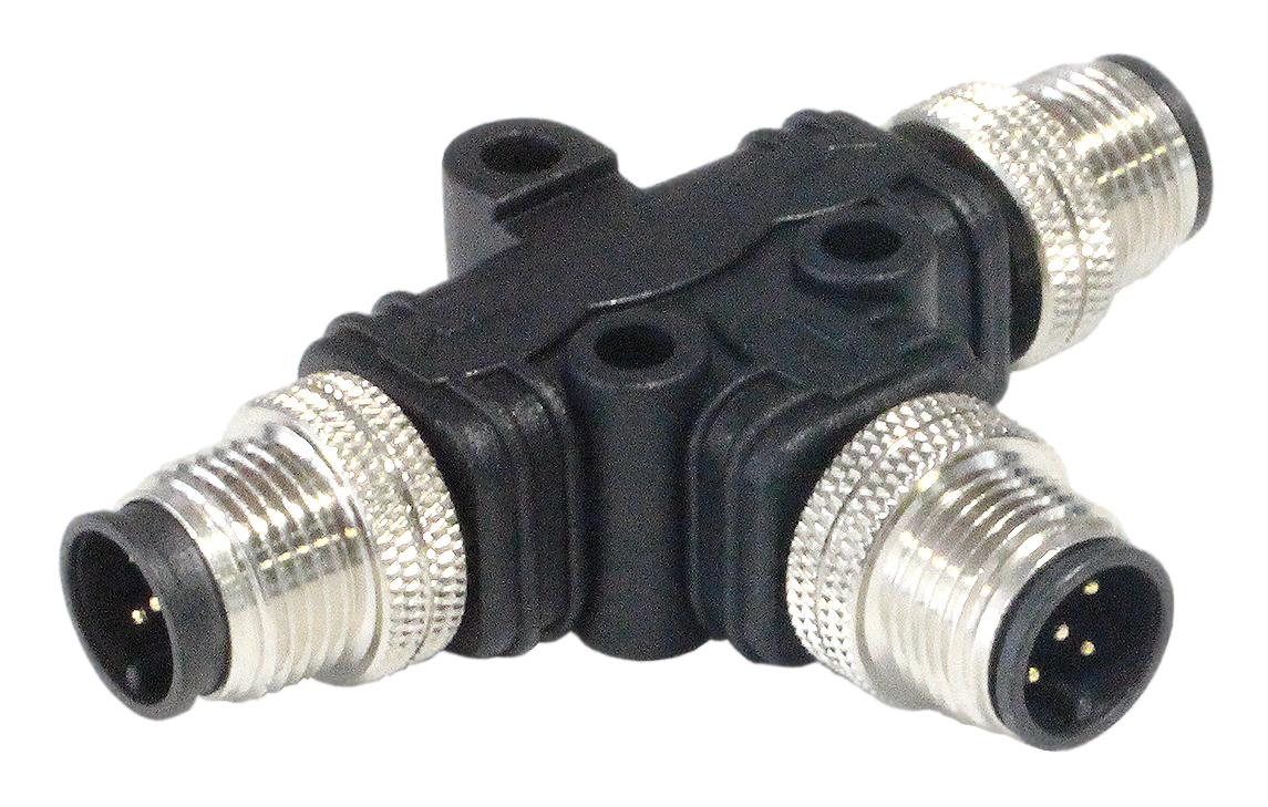 Bulgin Limited Pxppvc12Tsmm05Afiifi. Sensor Splitter, 5P M12 Plug-2Xm12 Plug