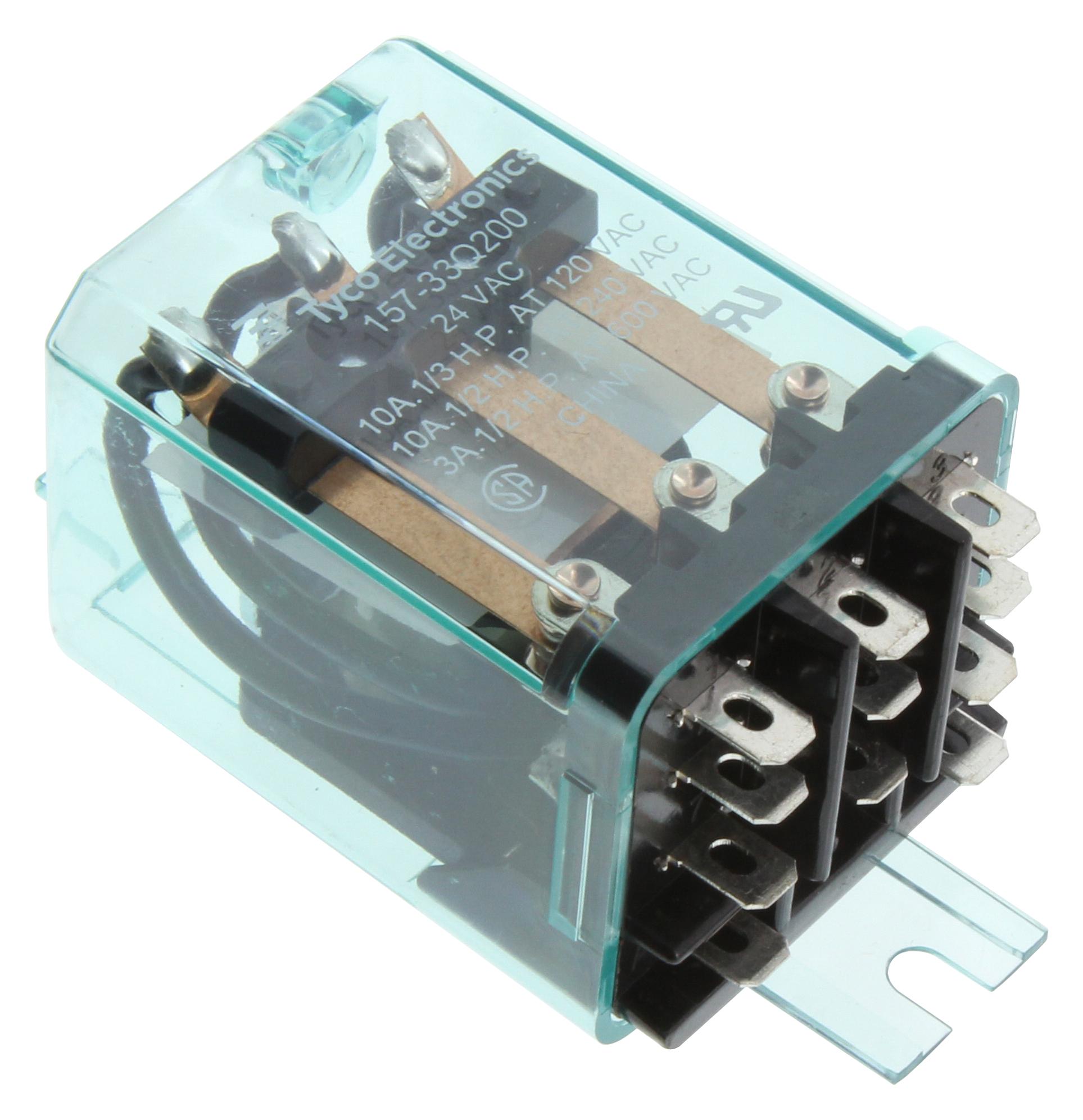 Cii - Te Connectivity 157-33Q200 Power Relay, 24Vac, 3Pdt, 10A