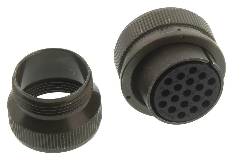 Amphenol Industrial Ms3106A22-14S. Circular Connector Plug Size 22, 19 Position, Cable