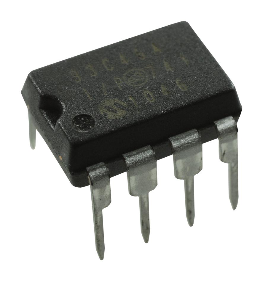 Microchip 93C46A-I/p. Serial Eeprom, 1Kbit, 2Mhz, Dip-8