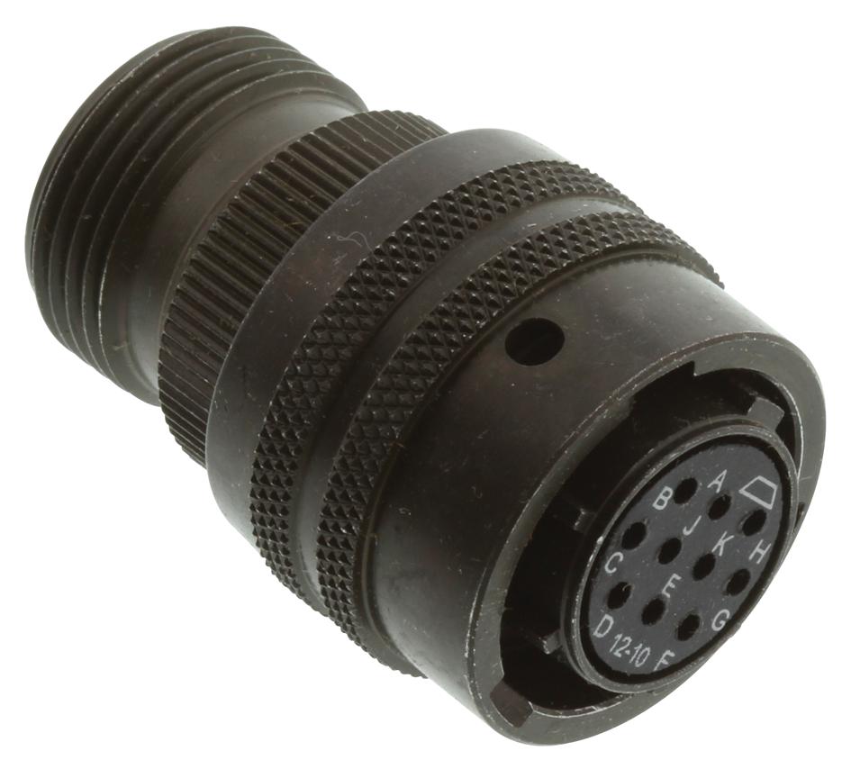 Amphenol Industrial Pt06A12-10S. Circular Connector Receptacle Size 12, 10 Position, Cable