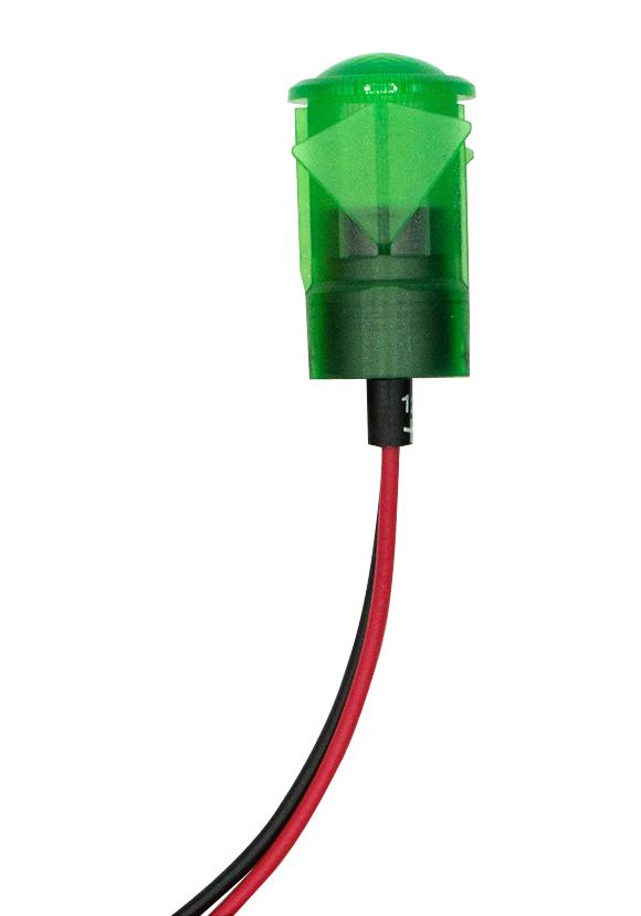 Dialight 653-1204-103F Panel Indicator, Green, 24Vdc