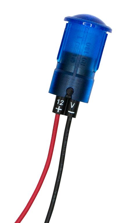 Dialight 653-1403-103F Panel Indicator, Blue, 12Vdc