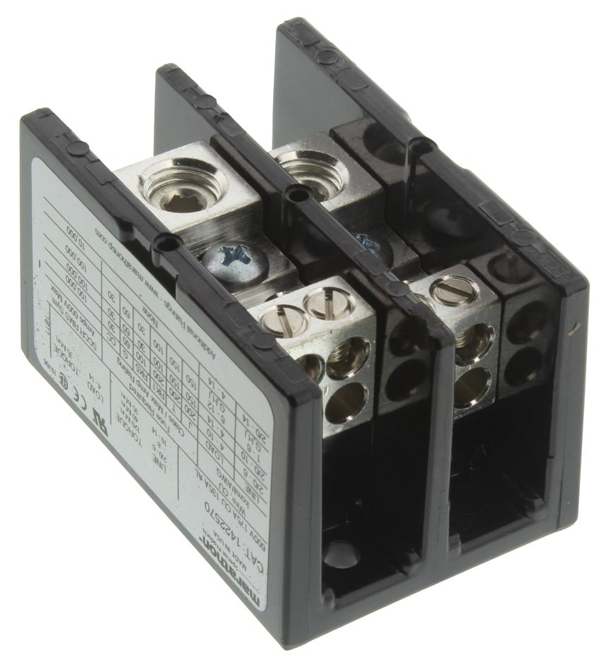 Marathon Special Products 1422570 Terminal Block, Barrier, 2 Position, 14-4Awg