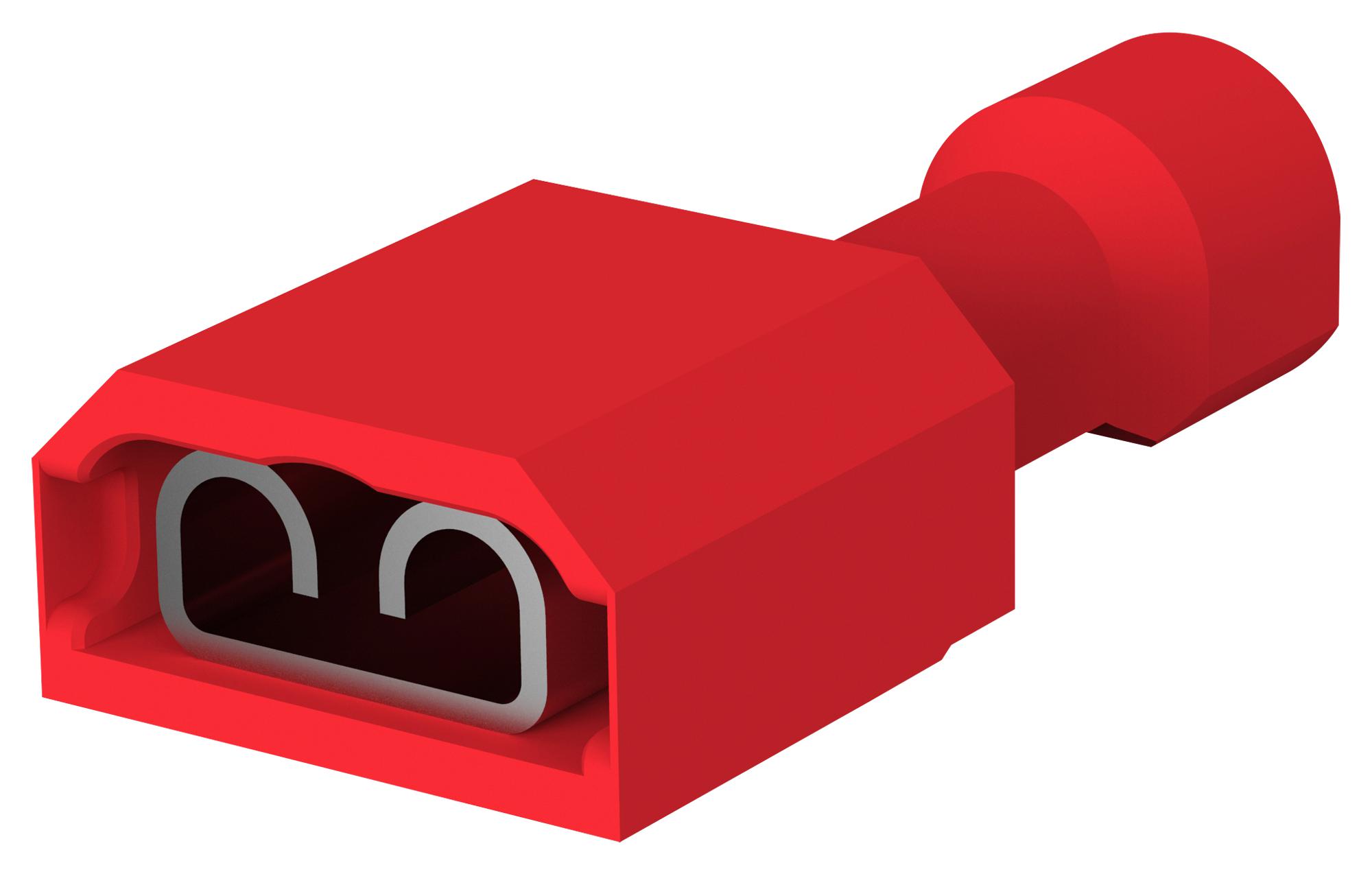 Amp - Te Connectivity 2-521308-2 Female Disconnect, 5.21Mm, 18Awg, Red