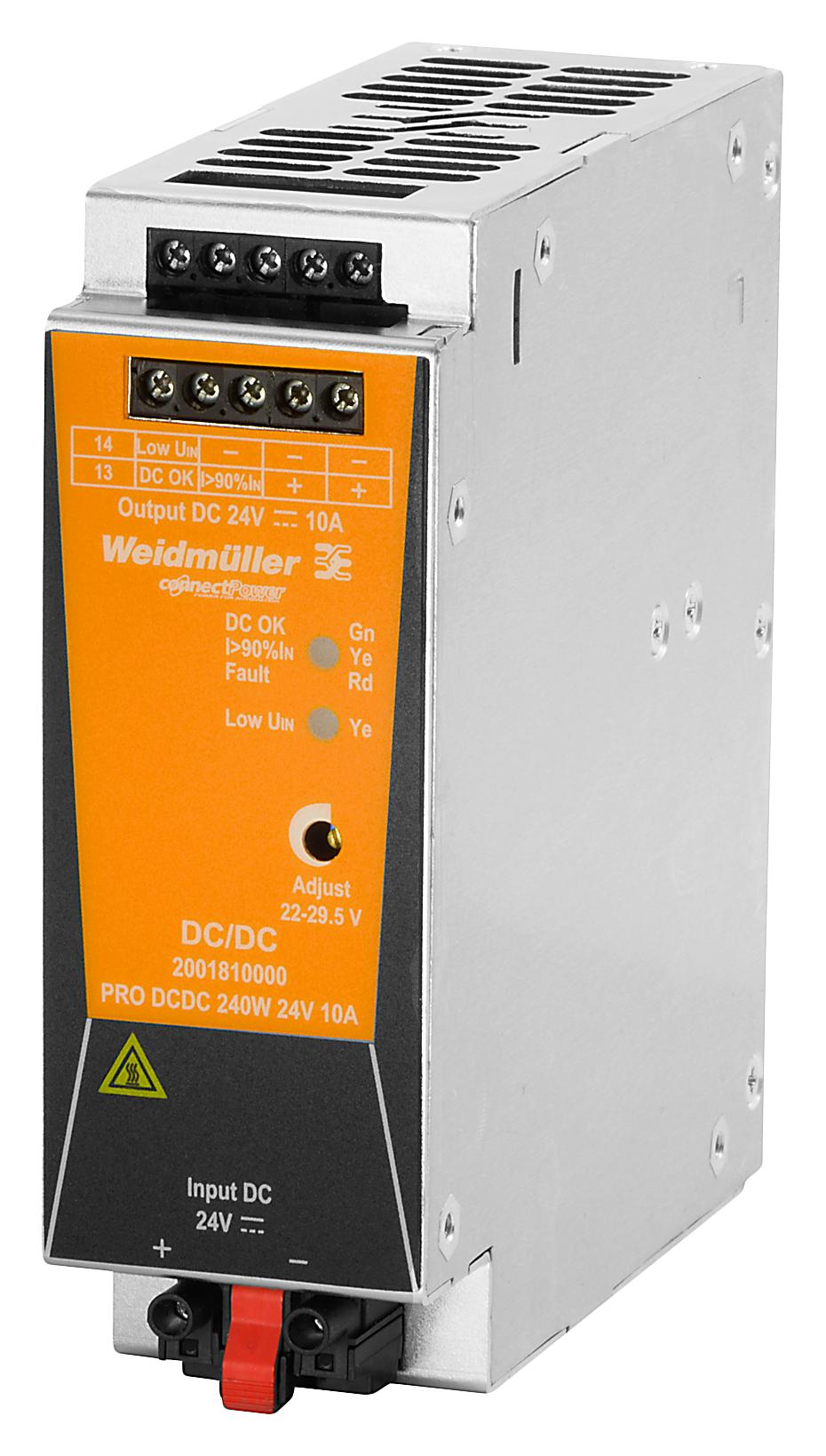 Weidmuller 2001810000 Dc-Dc Converter, 24V, 10A