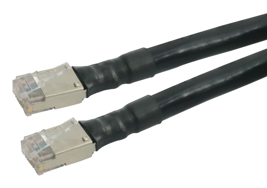 L-Com Trd695Aods-175 Patch Cord, Rj45 Plug-Plug, 175Ft, Black