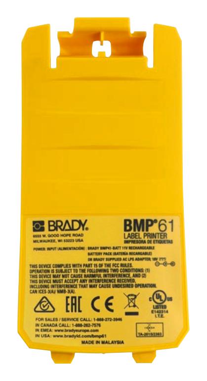 Brady Bmp61-W-Batcov Battery Cover, Label Printer