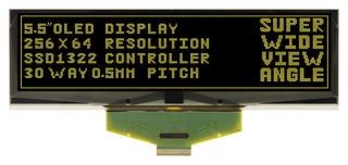 MIDAS DISPLAYS MCOT256064C1Y-YM