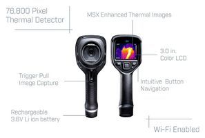 E8 WIFI - Thermal Imager, -20 °C, 250 °C, 320 x 240, 0.06 °C, 45° x 34°, 500 mm
