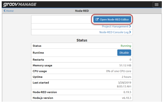 Open Node-Red editor